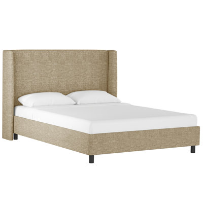 Tilly Linen Upholstered Wingback Bed