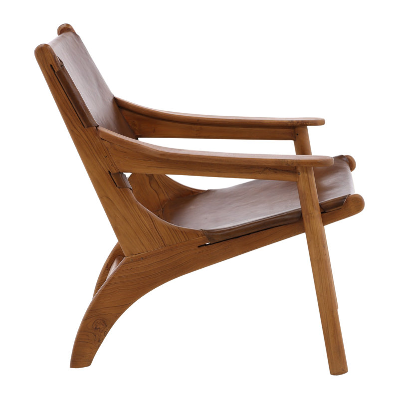 Marceline Leather Occasional Chair, Brown