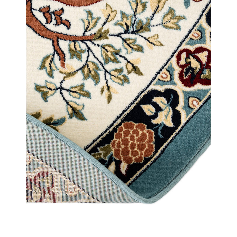 Ledger Oriental Multicolor Area Rug, Round 6'1"