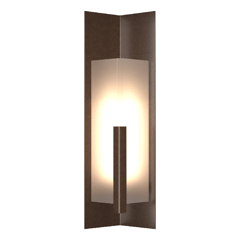 Summit Steel Wall Light, 34" H x 11.1" W x 8.5" D, Frosted, Coastal Bronze