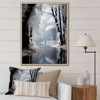 Winter Solitude Forest, reproduction d'art sur toile