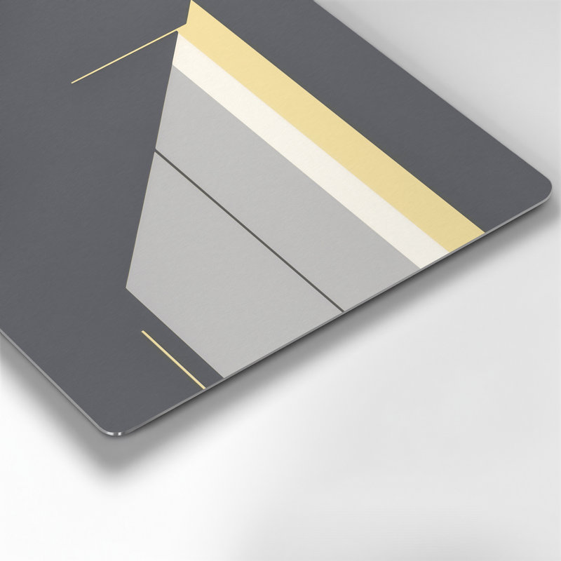 Minimalism 83 Grey Metal Wall Art, 11" H x 14" W