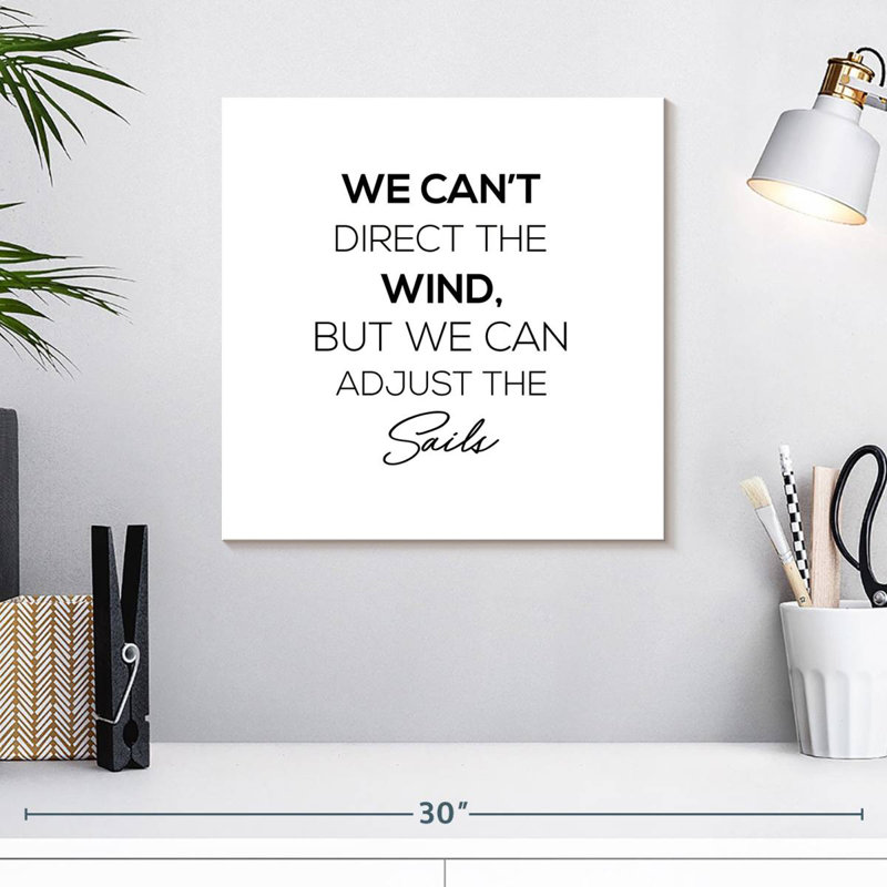 Tergel Adjust The Sails Quote, 16" H x 16" W