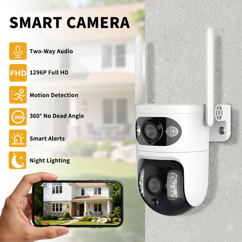 Caméra de sécurité 1 080 P pour la maison et l'extérieur