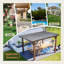Pavillon de jardin en métal avec comptoir et ampoules 13 'x 10'-126699381