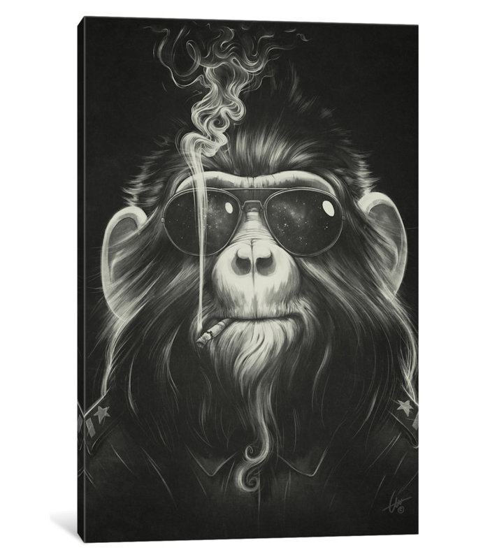 « fumee em », impression sur toile, H 40 po x l 26 po x P 1,5 po, Toile tendue, Pas de tapis
