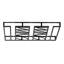 Zaahir Hanging Wine Glass Rack Black