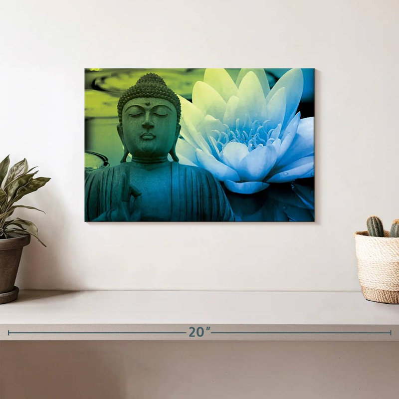 Adella Buddha Meditation Lotus, 8" H x 12" W