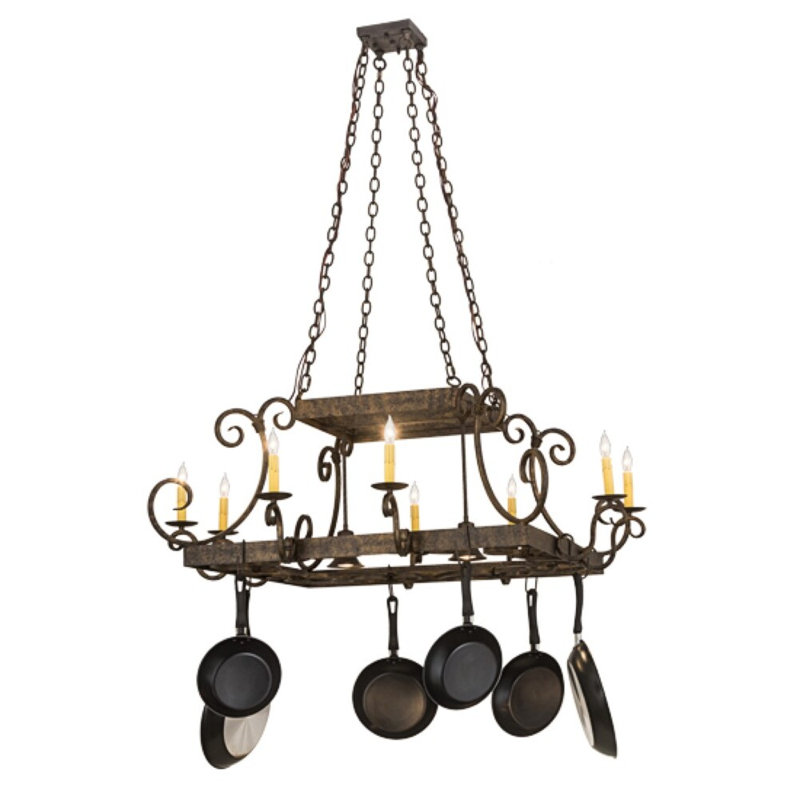 Caiden Steel Square Hanging Pot Rack