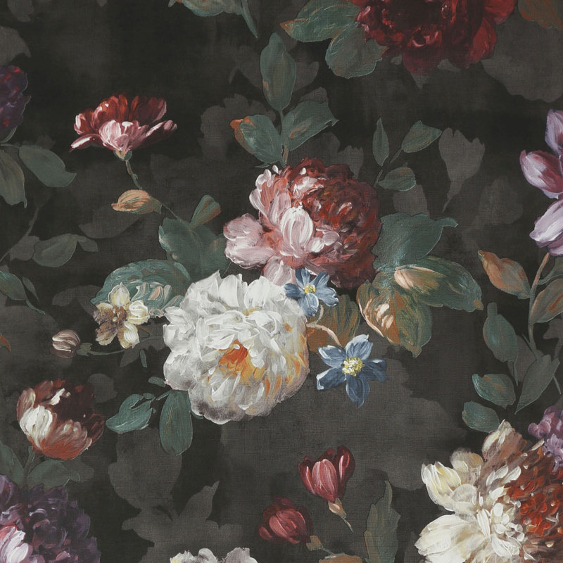 Superfresco Easy Black Isabelle Floral Wallpaper, Black 