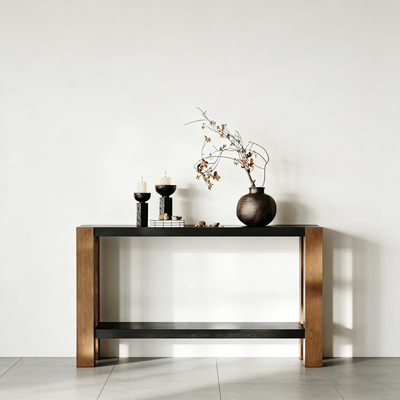 Console rétro minimaliste, H 29,53 po x l 39,37 po x P 13,78 po