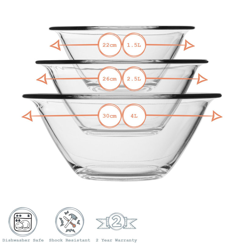 Mr Chef Glass Nesting Bowls