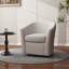 Fauteuil demi-tonneau pivotant rembourré Aunna-1845852541