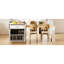 Îlot de cuisine 82,7 pouces avec table extensible pour 2 à 6 personnes, armoire blanche, double rangement, 2 prises de courant alternatif, port, tablette ouverte de type C, structure 1, type C, compartiment de rangement