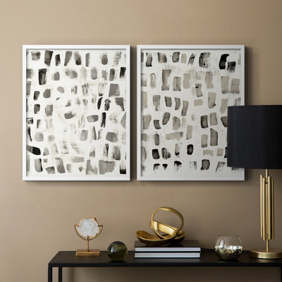 ABSTRACT Series DLXV - reproduction encadrée de qualité supérieure - prête à être accrochée - aucun clou requis - aucun clou requis