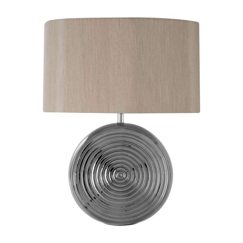 Ceramic Table Lamp, Silver