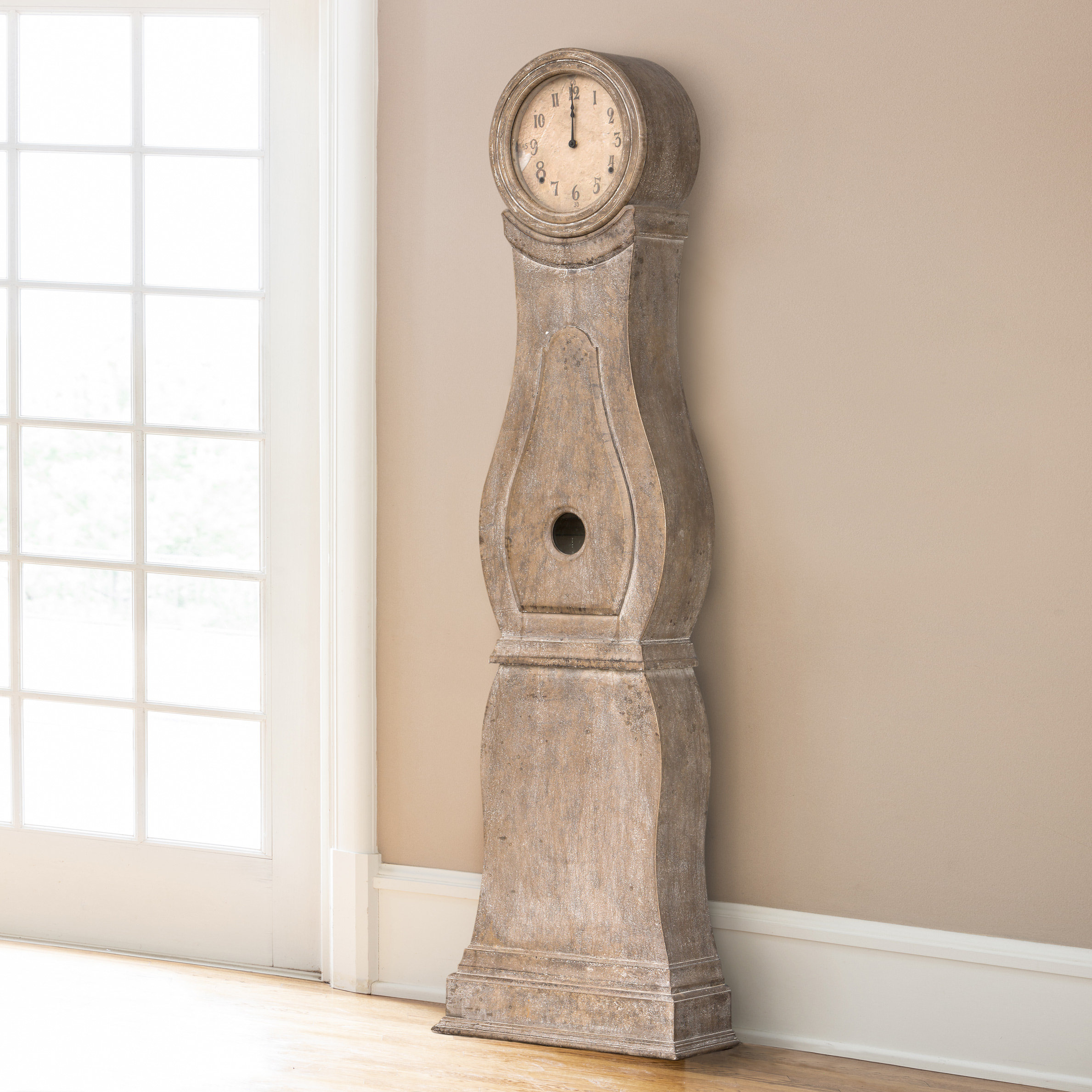 Park Hill 77'' H Wood Floor Clock Wayfair