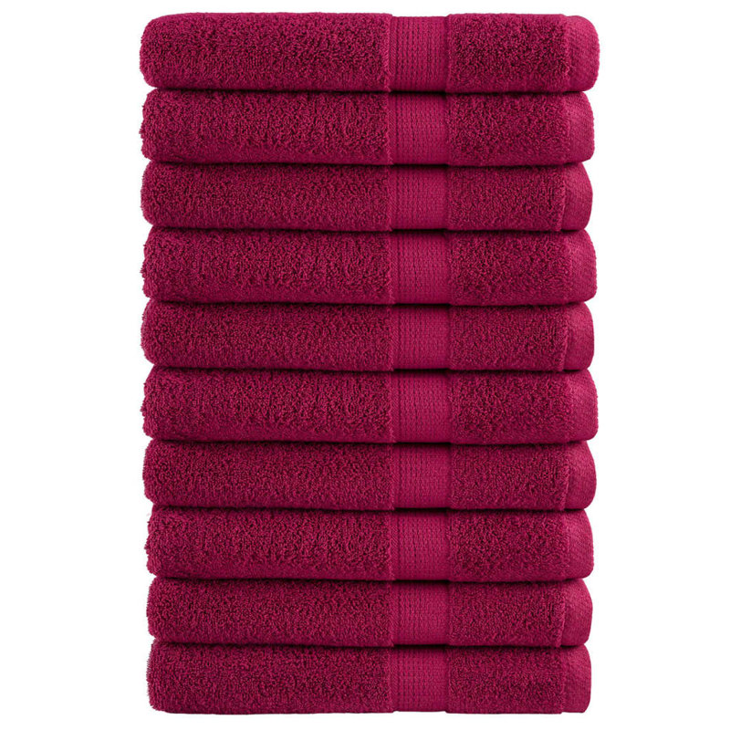 Nerte 100% Cotton Hand Towel, Bordeaux, 200cm L x 100cm W