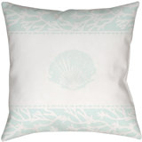 Seasalt And Seashells Indoor/Outdoor Reversible Throw Pillow