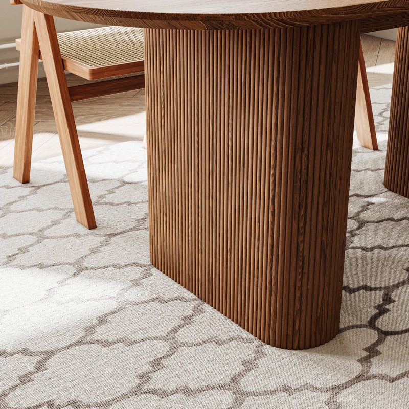Table de salle à manger Mid-Century, H 29,53 po x L 62,99 po x l 31,5 po