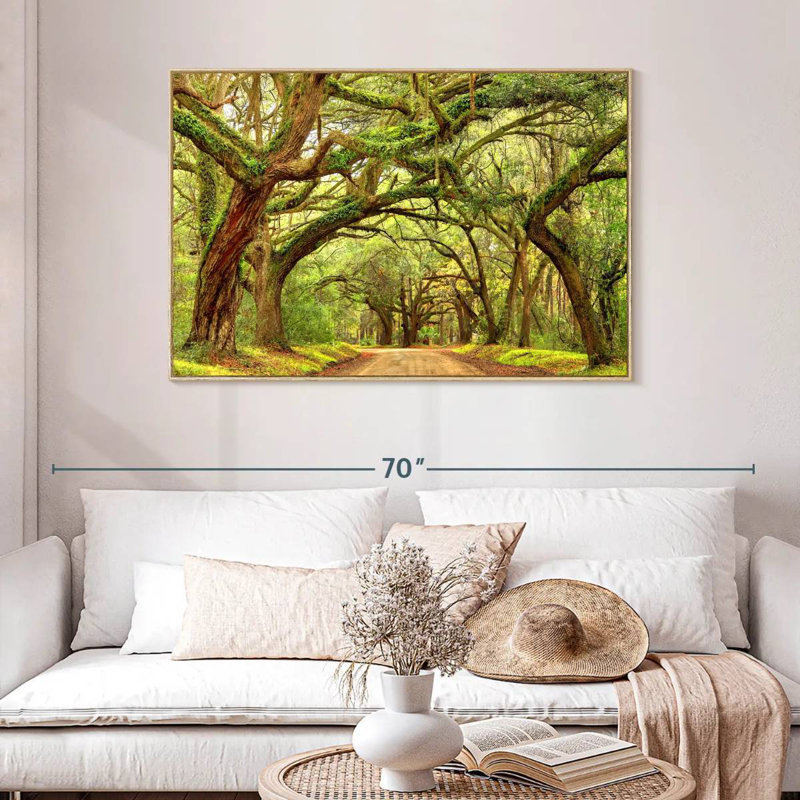 Charleston Oak Forest, Cadre flottant en bois naturel, 46 po x 31 po