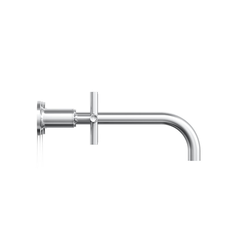 Purist® Wall Mounted Bathroom Faucet, Polished Chrome, Cross Handle