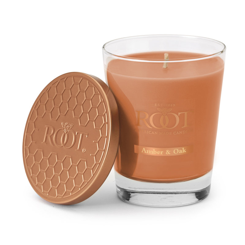 Bougie parfumée ambre et chêne, Pot 10,5 oz.