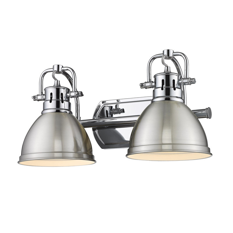 Drakeford Vanity Light, Chrome, Navy Blue, 2 Lights