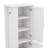 Tall And Spacious Bathroom Floor Stand Alone Storage Cabinet With Hooks And Adjustable Shelf-988191530
