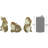 3 Piece Baby Bunny Rabbit Garden Statues Set