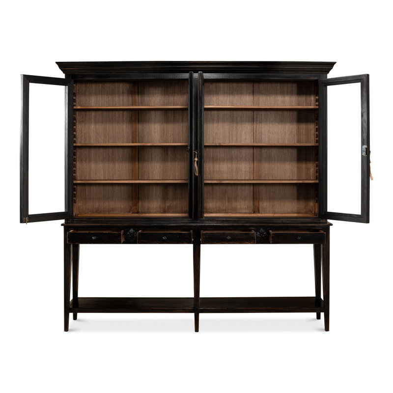 Wilkesville Solid Wood China Cabinet, Ebony