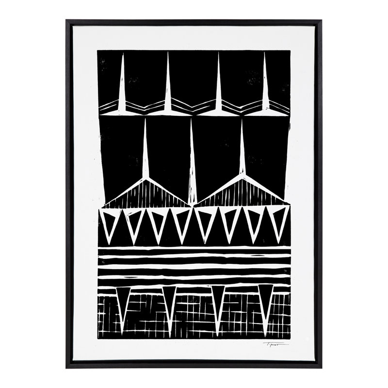 Impression sur toile encadrée Modern Modern, H 38 po x l 28 po x P 1,63 po, Cadre noir