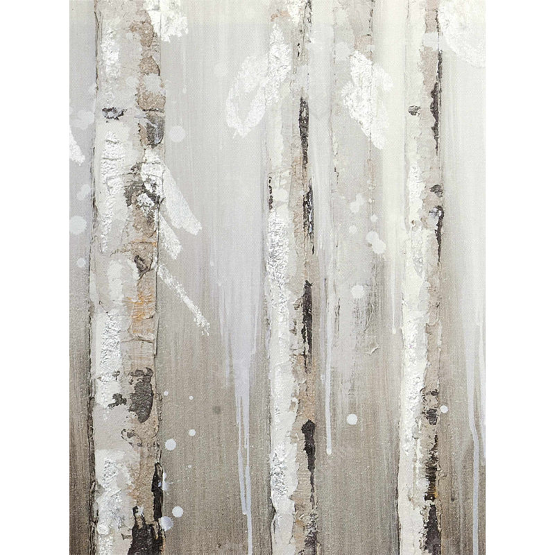 White Birches on Gray Background Duvet Cover | Home Decor