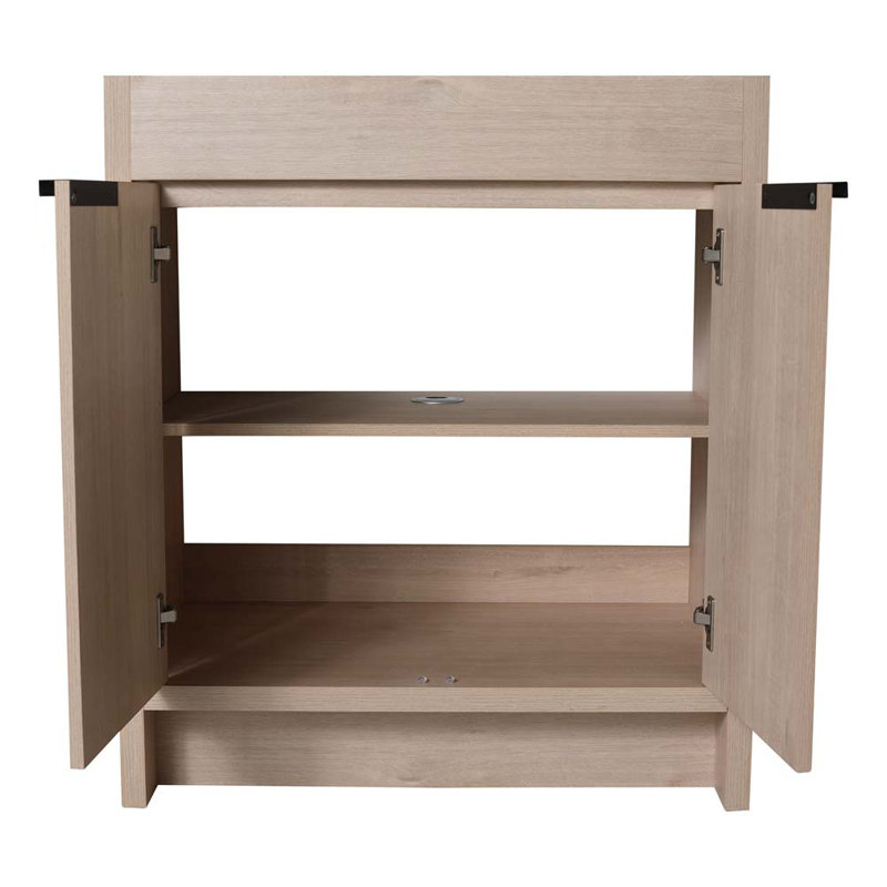 Meuble-lavabo simple 30 po avec lavabo en chêne clair clair