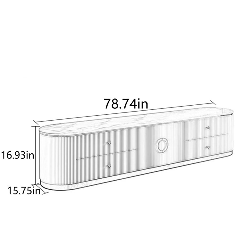 Exquisite Stone TV Stand, 78.74"