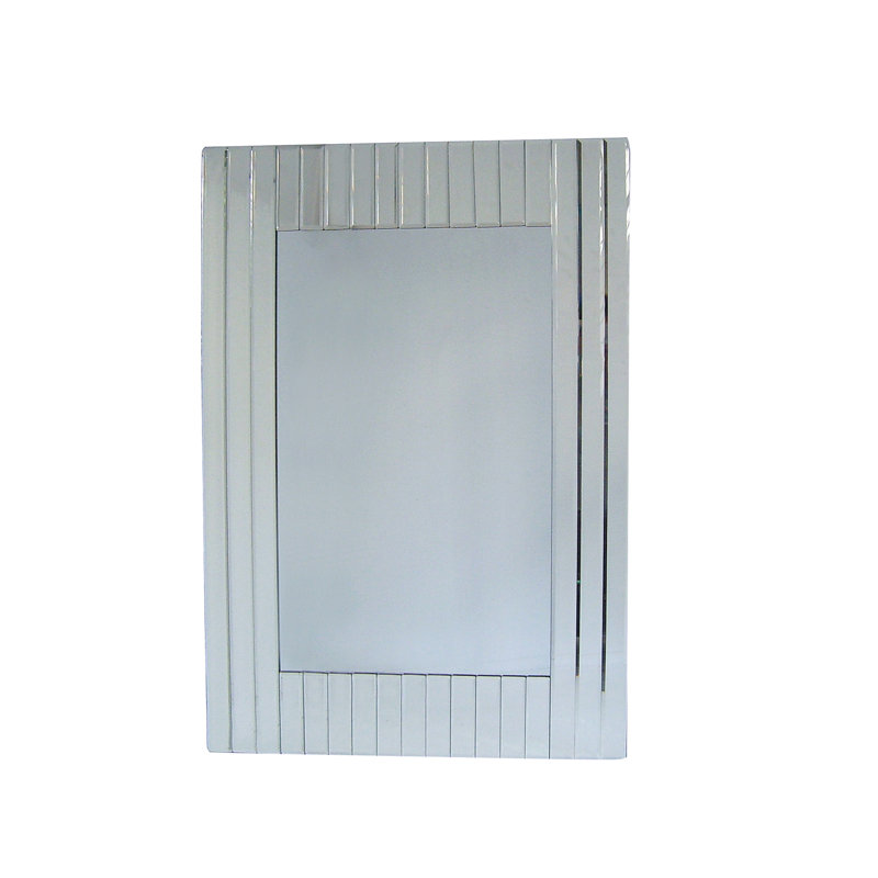 Straight Lined Cut Wall Hanging Mirror