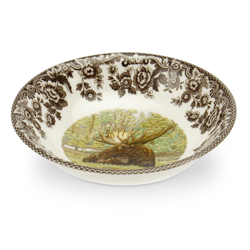 Spode Woodland Moose Cereal Bowl 6.25" Moose