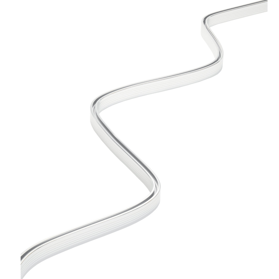Wave 250cm Curved Fixed Shower Curtain Rail