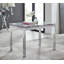 Enna White Glass Extending Dining Table And 6 Black Pesaro Silver Leg Chairs-986789394-966312763
