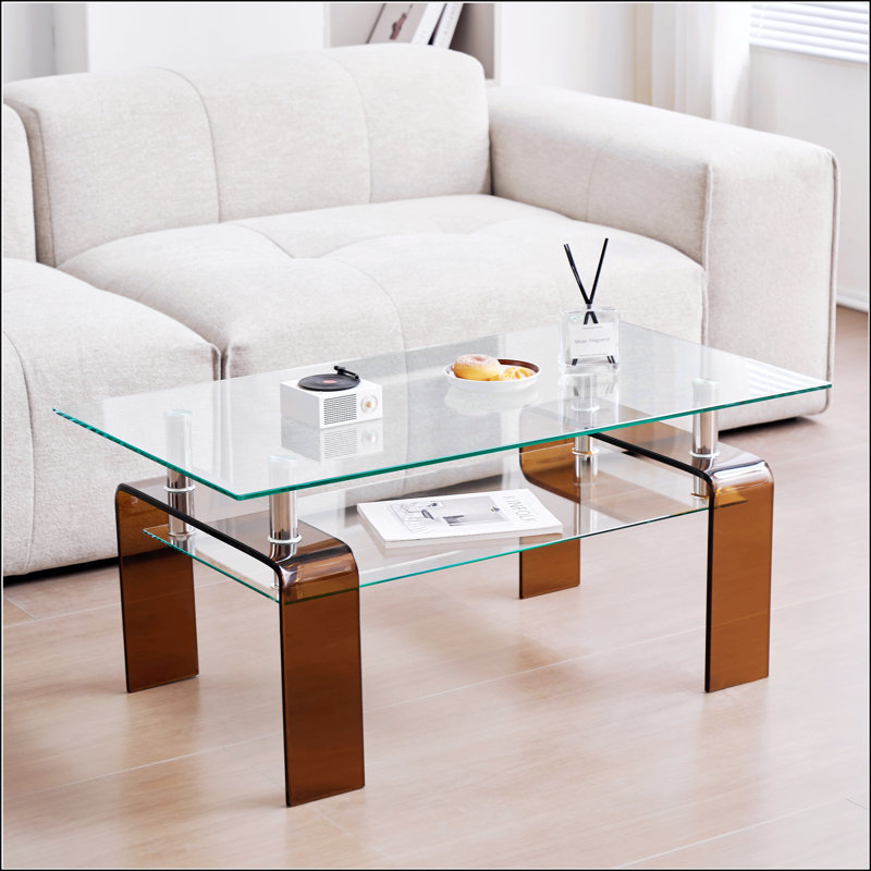 Table basse en verre trempé