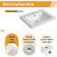 Meuble-lavabo double autoportant 72 po avec plateau de meuble-lavabo en résine et rangement mural 12 po Vowar-1166885468