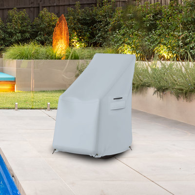 Waterproof Rocking Chair Cover, Heavy Duty Outdoor Furniture Cover With Drawstring, Buckles, Air Vent, Durable Fabric (Gray, 28"W X 33"D X 38.5"H)