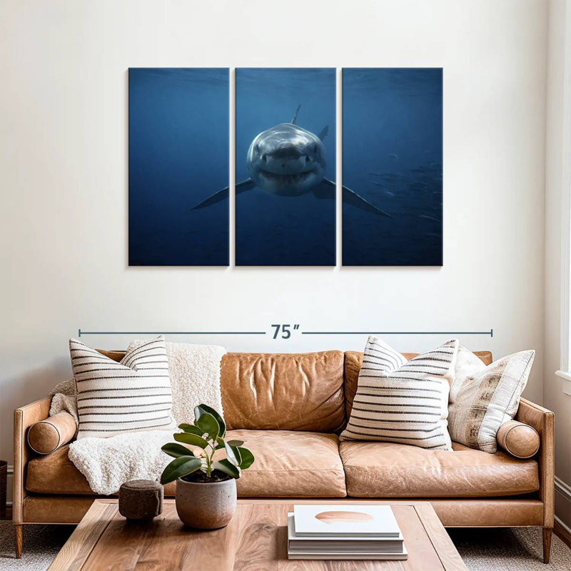 Brampt Shark Stalking, 36" H x 57" W