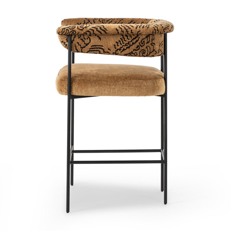 Grayson Counter and Bar Stool, Counter Stool (26.5" Seat Height), Brown, Abstract