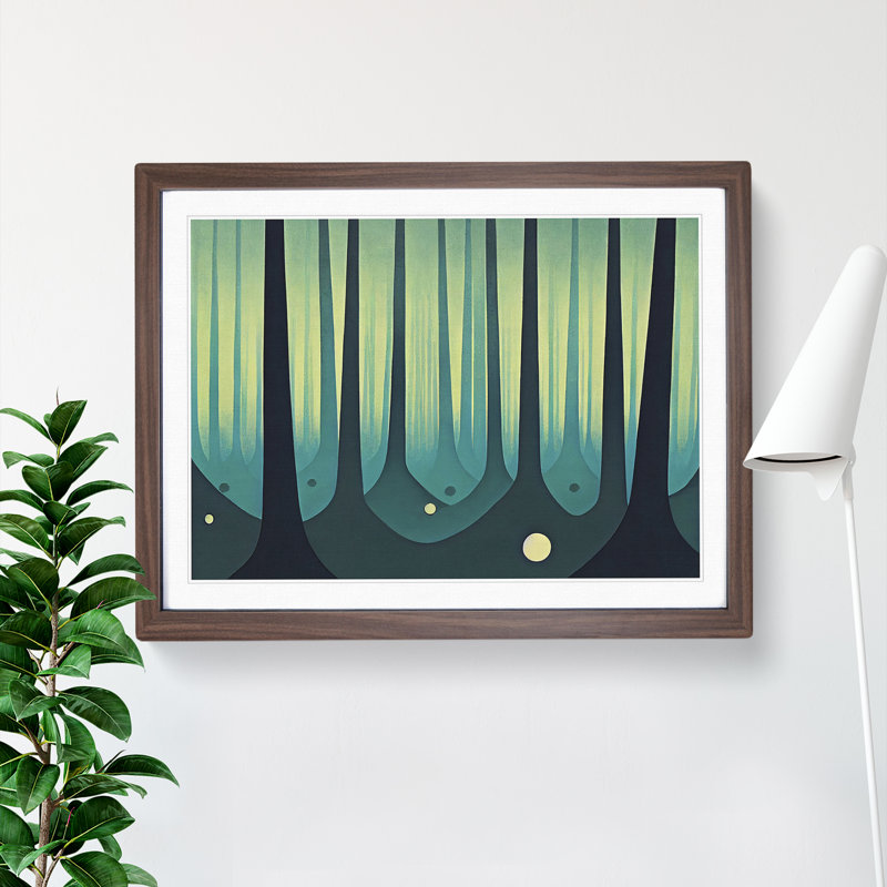 Extraordinary Forest - Single Picture Frame Painting, 34cm H x 46cm W x 2cm D, Walnut