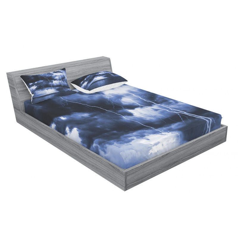 Microfiber Sheet Set, Queen Sheet Set with Fitted Sheet