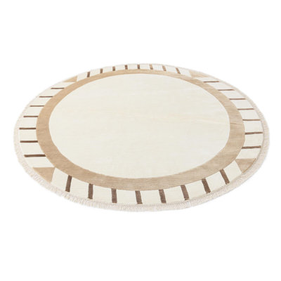 Tapis rond rond beige