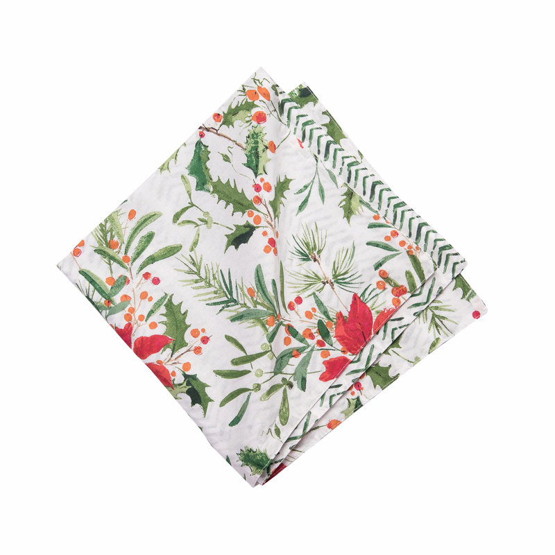 Silvia Poinsettia Napkin S/6