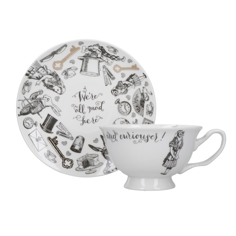 Alice In Wonderland Ceramic Teacup and Saucer, 4