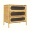 Commode d'appoint à 3 tiroirs en bois massif Yariana